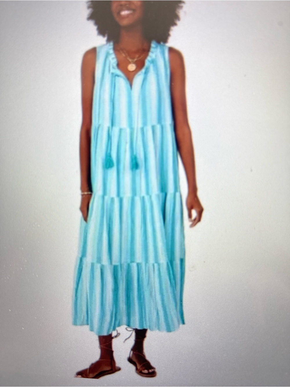NWOT Tuckernuck Turquoise Bouquet Salty Paloma Caftan